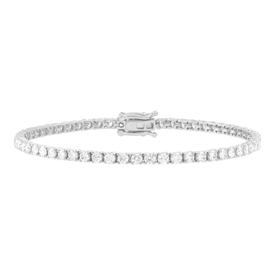 Armadani 14K White Gold Tennis Style Lab Grown Diamond Bracelet