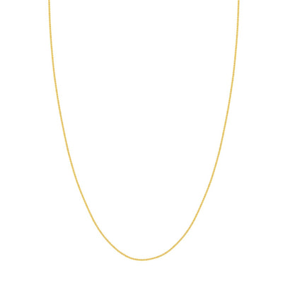 14K Yellow Gold 1.02mm 22" Adjustable Wheat Chain