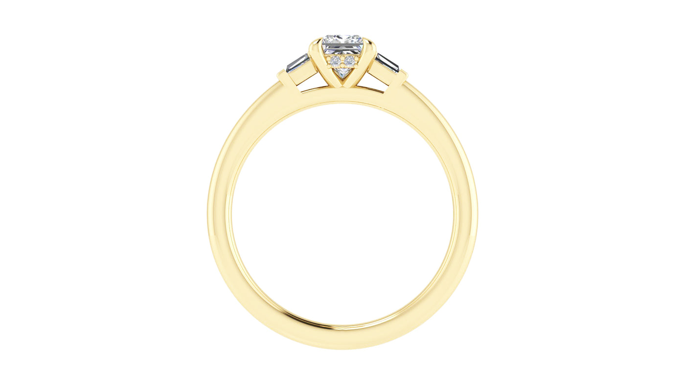 14K Yellow Gold 0.70ctw 4 Prong Engagement Ring by Thollot