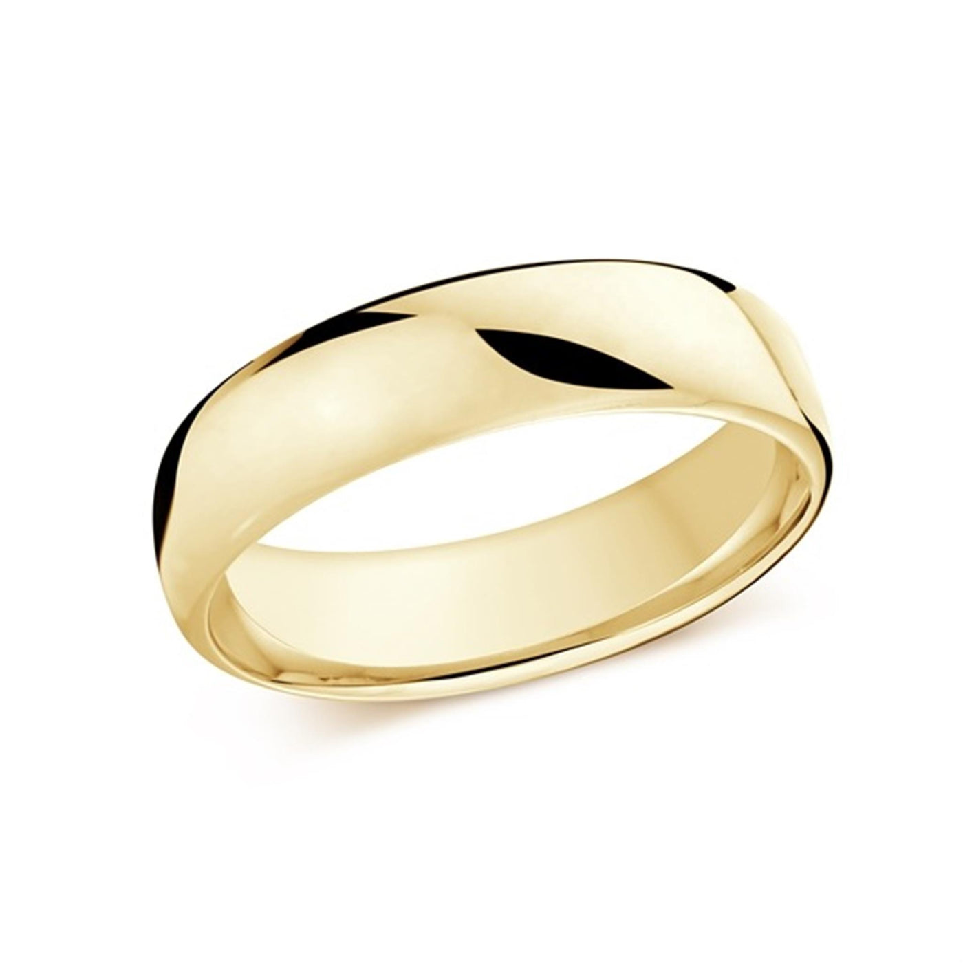Malo 14K Yellow Gold 6.5mm Domed Wedding Band