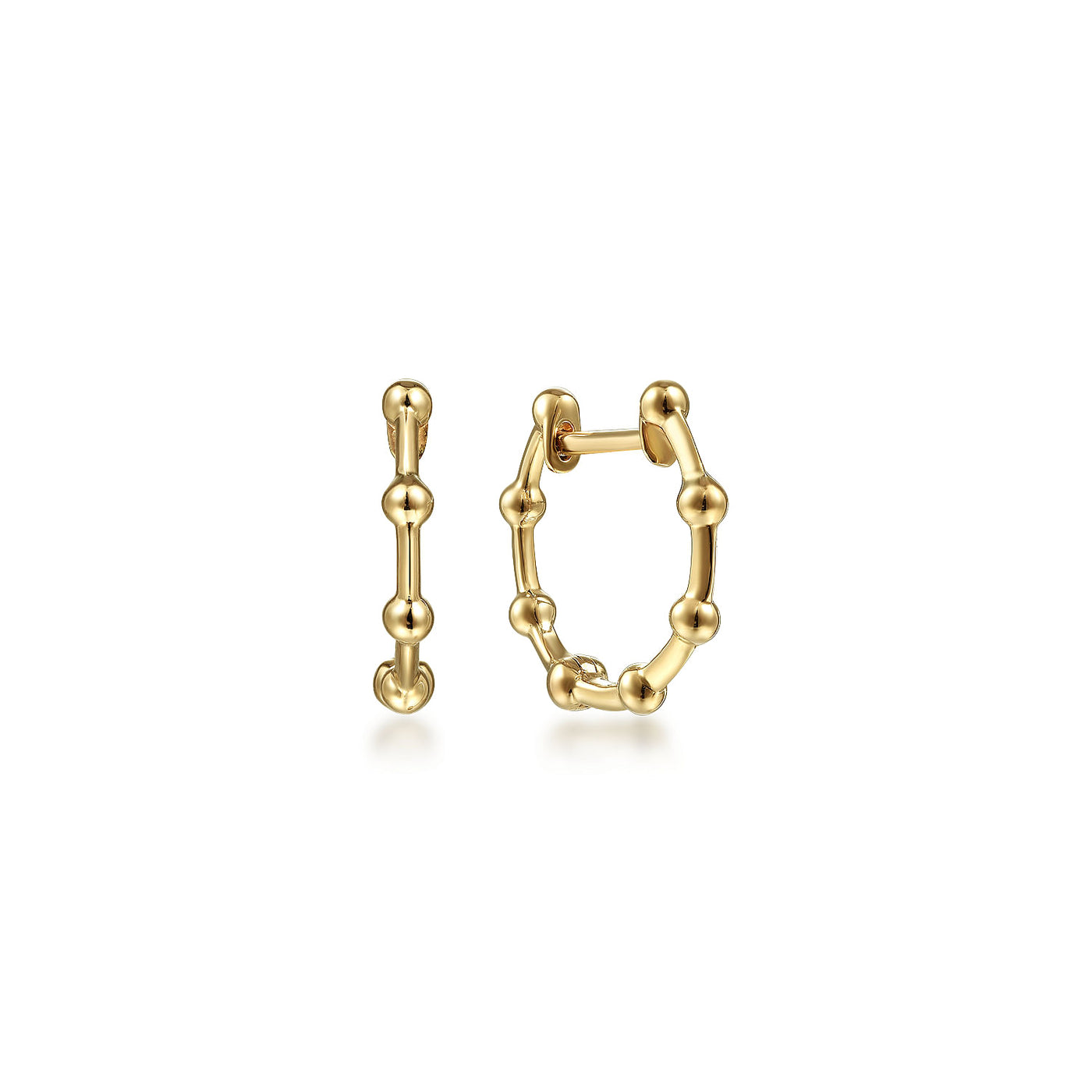 Gabriel 14K Yellow Gold 12.8 x 14.3 Bujukan Huggie Style Earrings