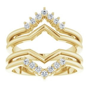 Ever & Ever 14K Yellow Gold .25ctw Diamond Ring Guard