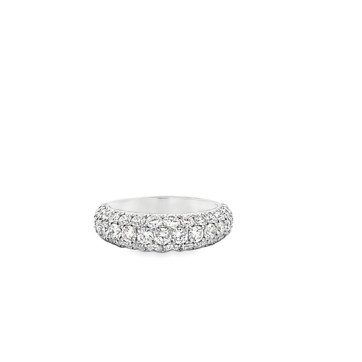 Estate 14K White Gold 2.00ctw Dome Diamond Fashion Ring