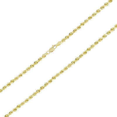 10K Yellow Gold 3mm 24" Rope Chain