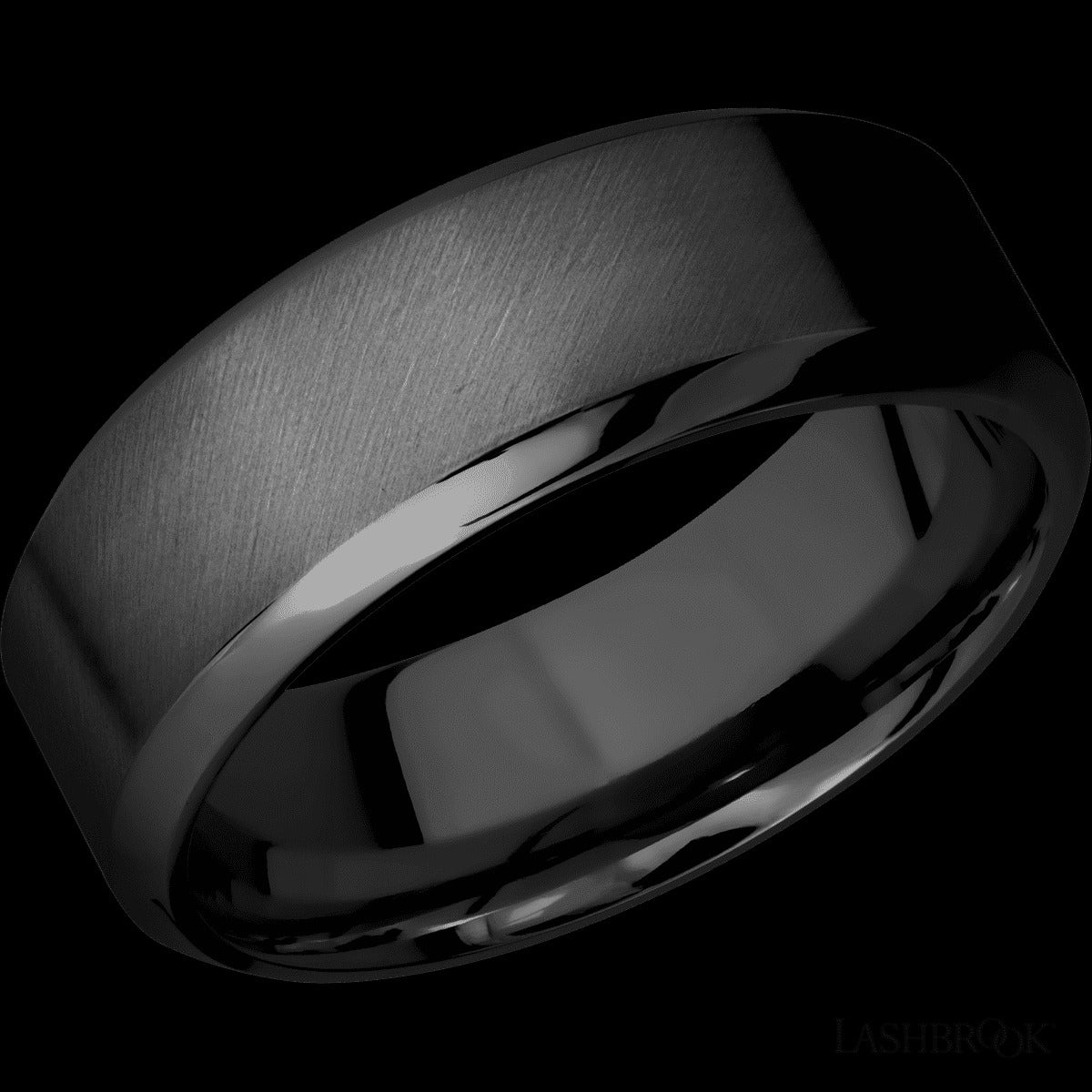 Lashbrook 8mm Black Zirconium Wedding Band