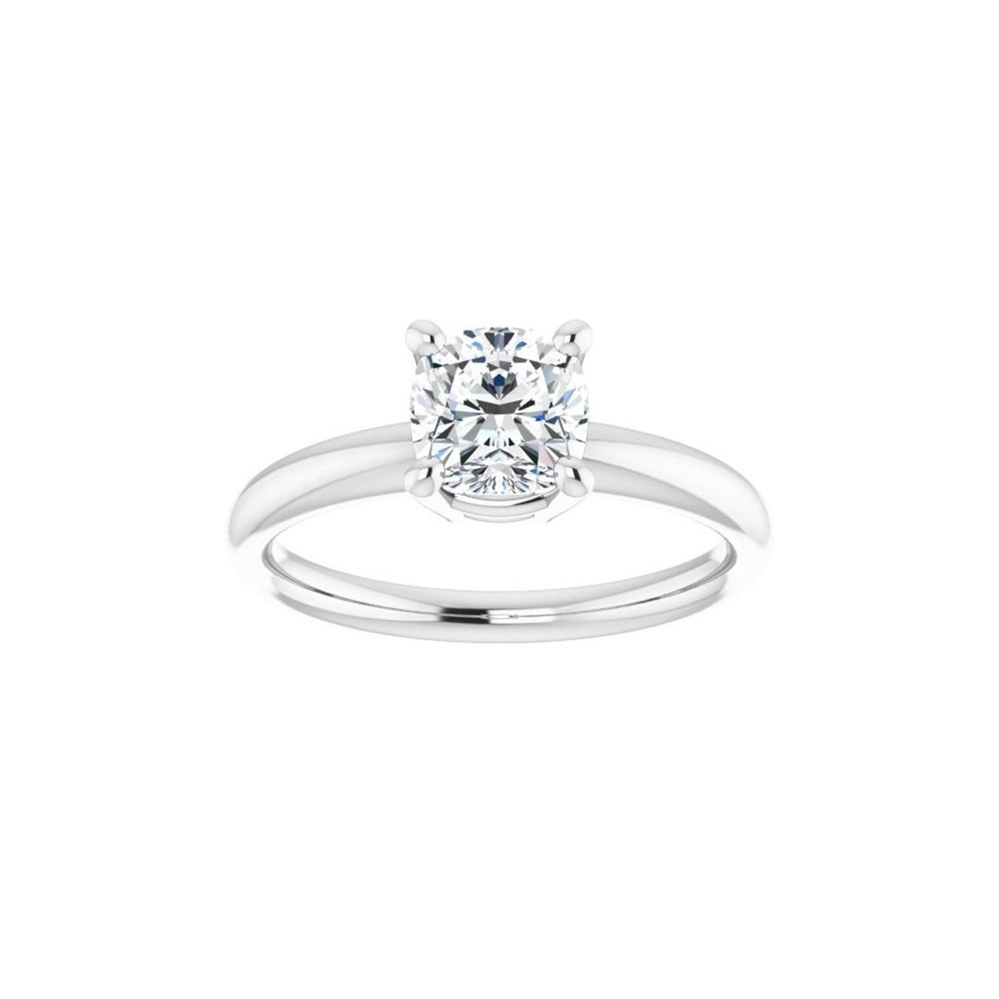 Ever & Ever 14K White Gold 4 Prong Style Diamond Semi-Mount Engagement Ring