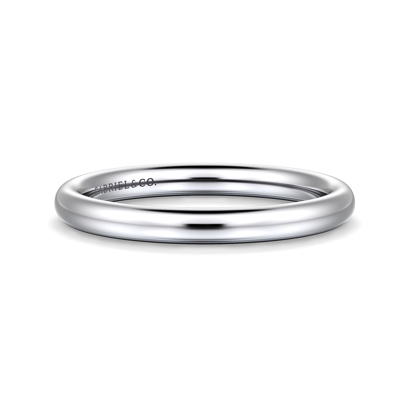 Gabriel 14K White Gold Stackable Contemporary Style Ring