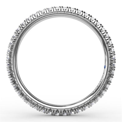 14K White Gold 0.43ctw Diamond Eternity Band 
Featuring a Polished Finish