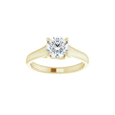 Ever & Ever 14K Yellow Gold 4 Prong Style Diamond Semi-Mount Engagement Ring