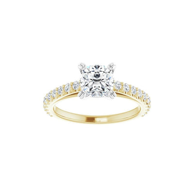 Ever & Ever 14K Yellow Gold .38ctw Double Prong Style Diamond Semi-Mount Engagement Ring