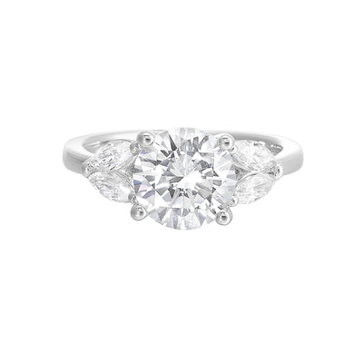 14K White Gold 2.38ctw 4 Prong Lab Grown Diamond Engagement Ring