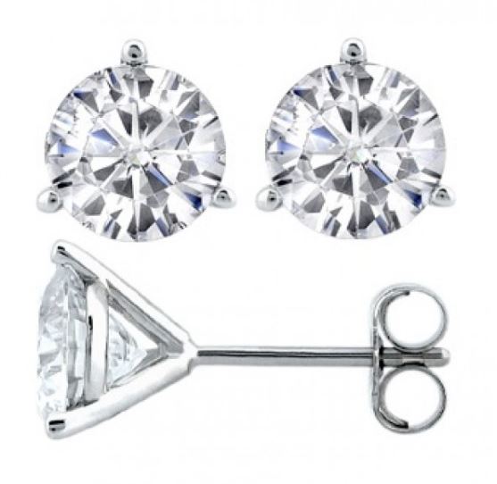 14K White Gold 0.25ctw Lab Grown Diamond Stud Earrings