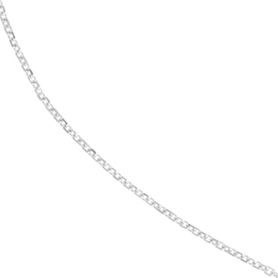 14K White Gold .93mm 20" Cable Link Chain