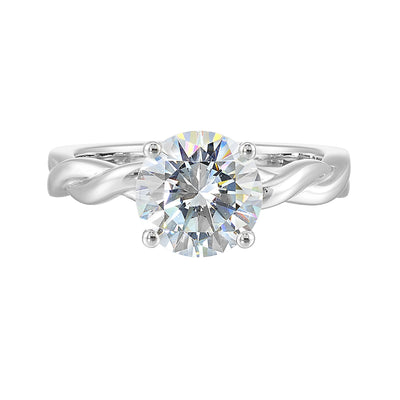 Thollot-Colorado Cut 14K White Gold 0.05ctw 4 Prong Style Diamond Semi-Mount Engagement Ring