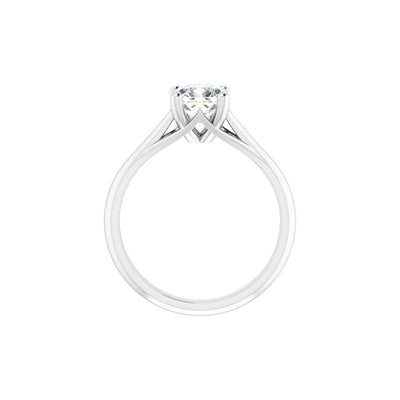 14K White Gold 0ctw 4 Prong Style Diamond Semi-Mount Engagement Ring