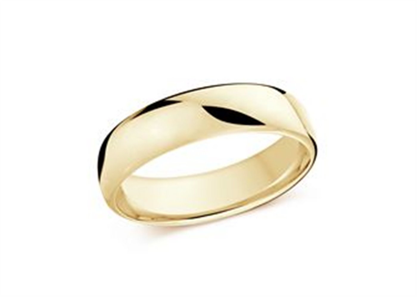 14K Yellow Gold 6mm Domed Wedding Band