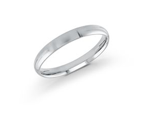 Malo Platinum 3mm Domed Wedding Band