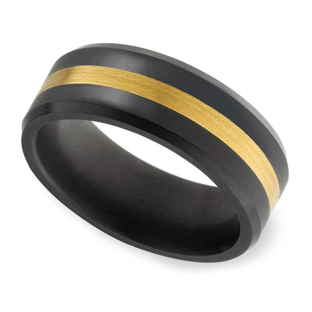 Elysium Black Diamond 8mm Elysium Lab Diamond Wedding Band