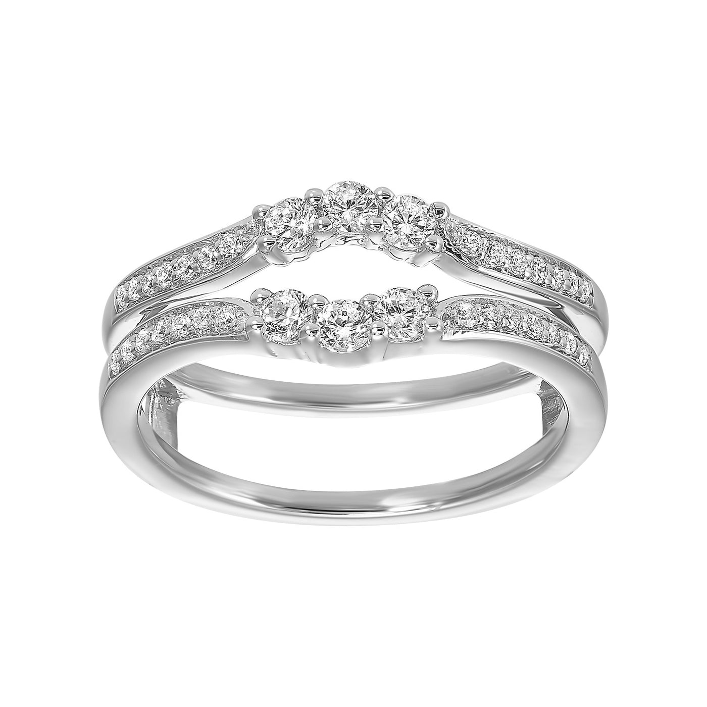 Thollot - Colorado Cut 14K White Gold 0.33ctw Diamond Ring Guard