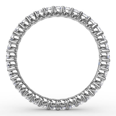 14K White Gold 0.75ctw Diamond Eternity Band 
Featuring a Polished Finish