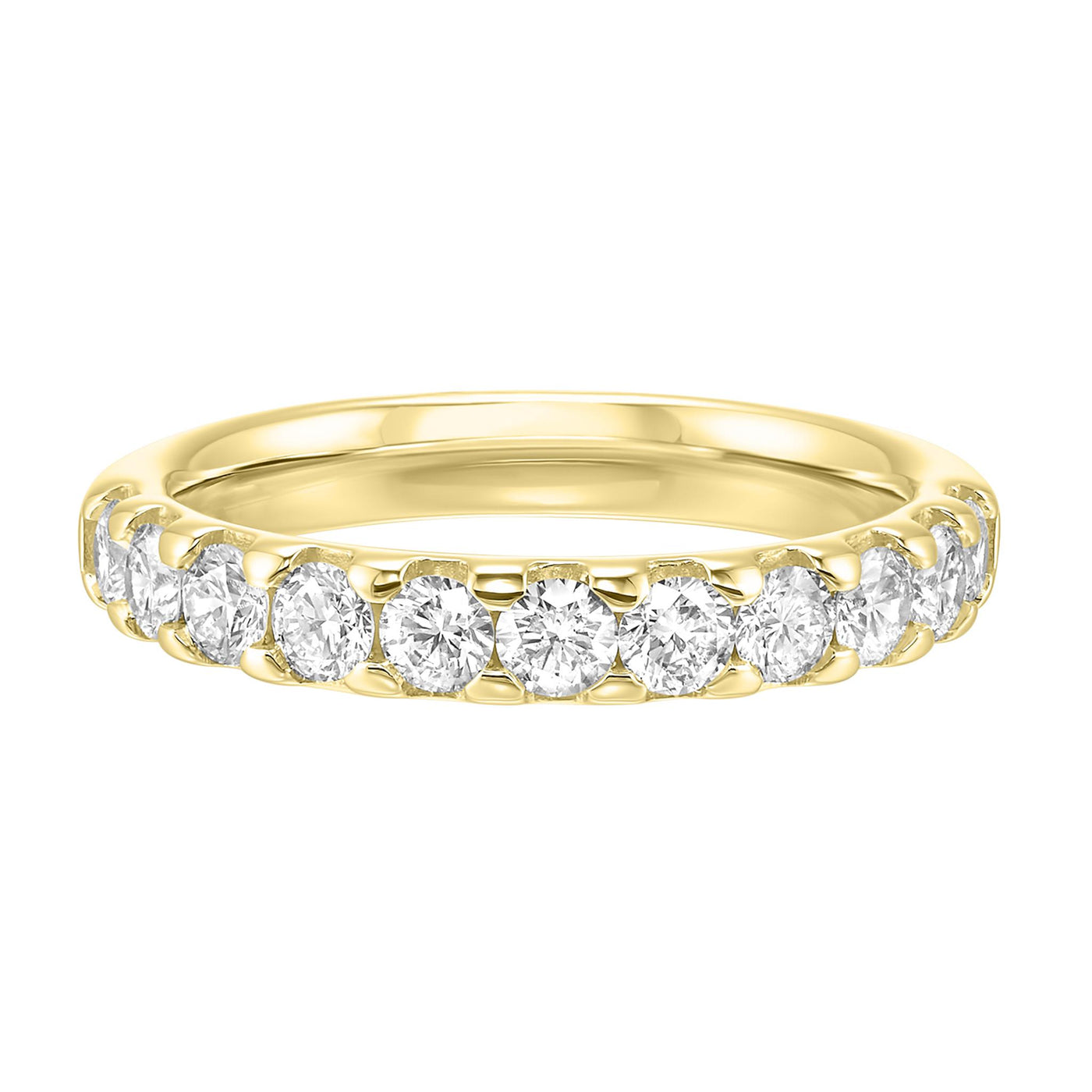 14K Yellow Gold 1.25ctw Lab Grown Clearly Flawless Diamond Band