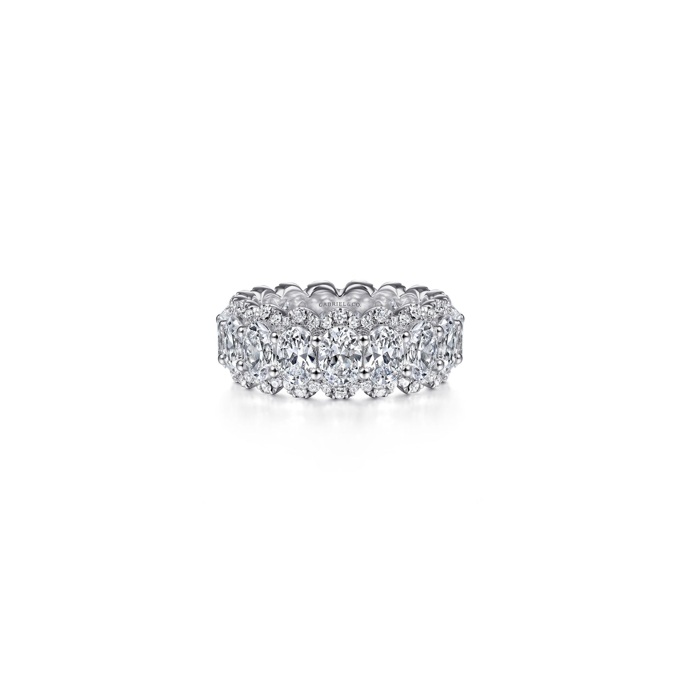 Gabriel 14K White Gold 6.00ctw Eternity Band Model