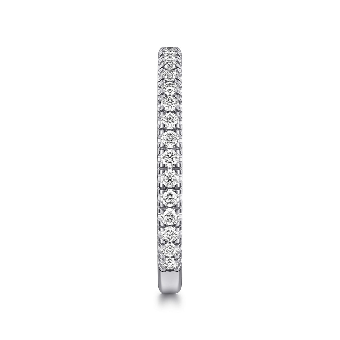 Gabriel 14K White Gold 0.376ctw Diamond Wedding Band