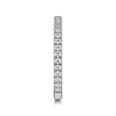 Gabriel 14K White Gold 0.376ctw Diamond Wedding Band