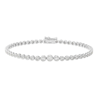 Armadani 14K White Gold Tennis Style Lab Grown Diamond Bracelet