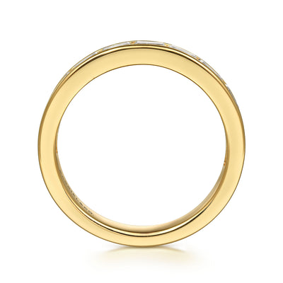 Gabriel 14K Yellow Gold 0.802ctw Diamond Wedding Band