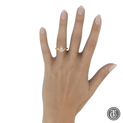 14K Yellow Gold 0.50ctw Tiara Diamond Fashion Ring