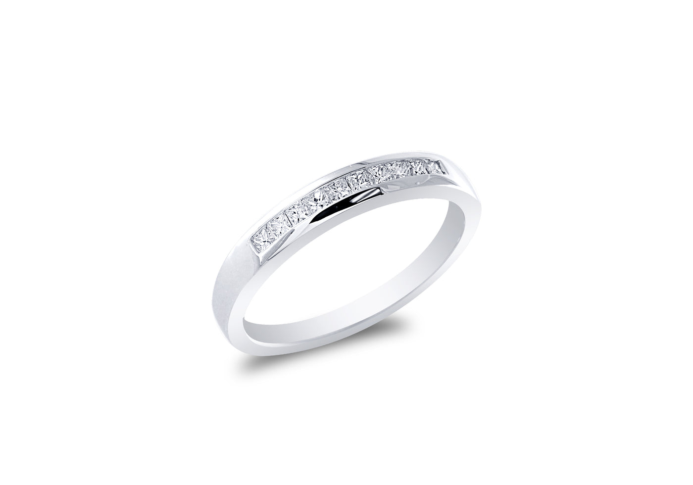 14K White Gold .28ctw Diamond Wedding Band