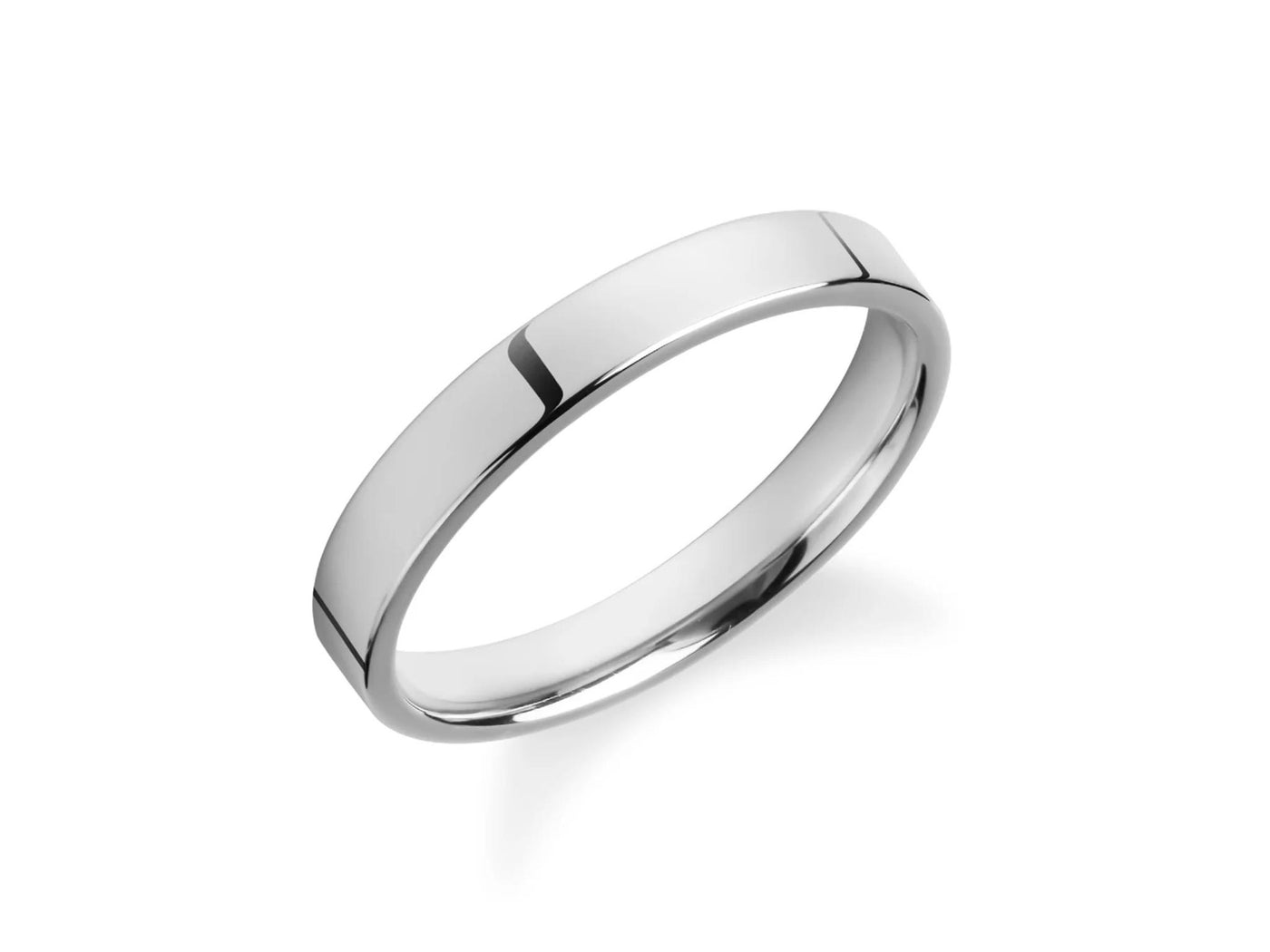 Malo 14K White Gold 3mm Flat Wedding Band