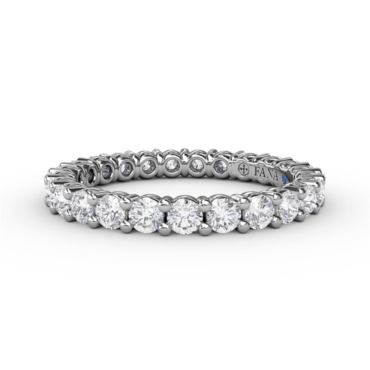 14K White Gold 1.25ctw Diamond Eternity Band 
Featuring a Polished Finish