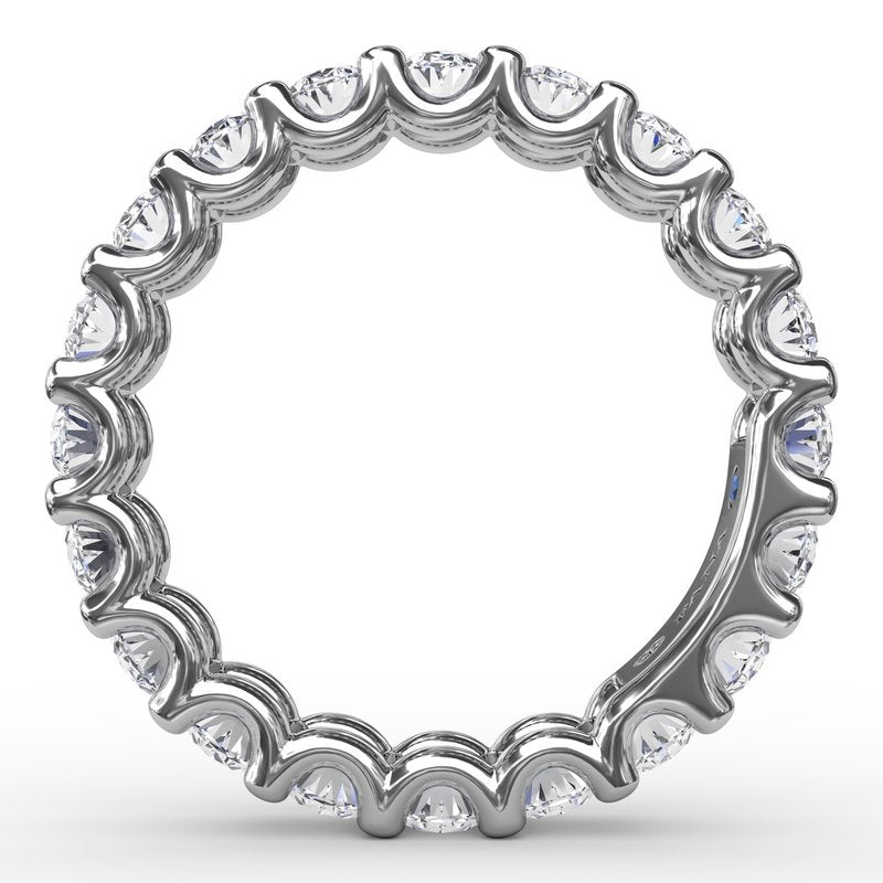 14K White Gold 3.30ctw Diamond Eternity Band 
Featuring a Polished Finish