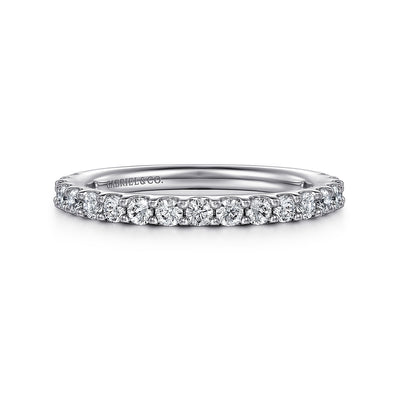 Gabriel 14K White Gold 0.75ctw Diamond Wedding Band