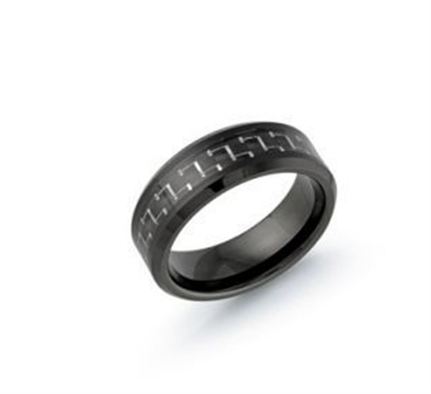 8mm Tungsten and Carbon Fiber Wedding Band