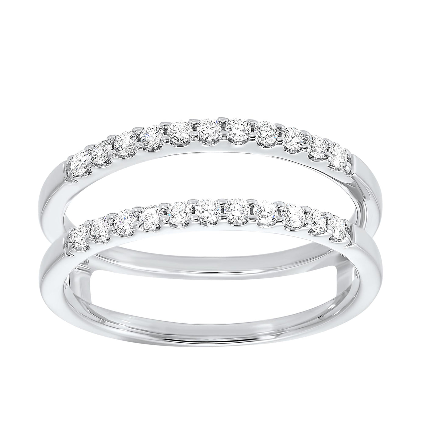 Thollot - Colorado Cut 14K White Gold .33ctw Diamond Ring Guard