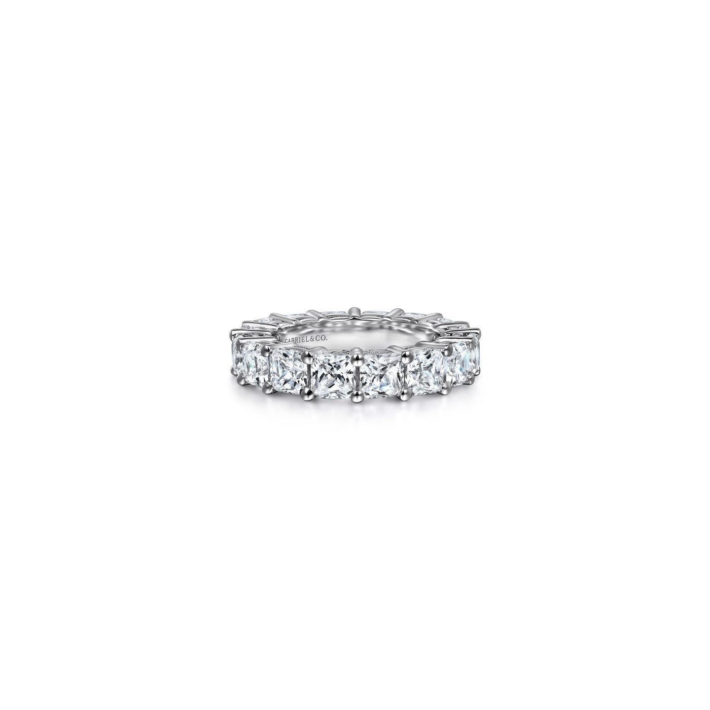 Gabriel 14K White Gold 6.40ctw Eternity Band Model