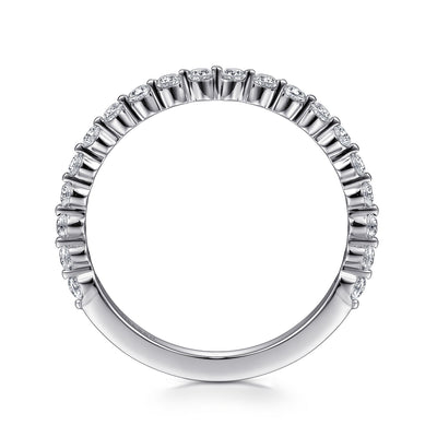 Gabriel 14K White Gold 0.34ctw Single Prong Diamond Band