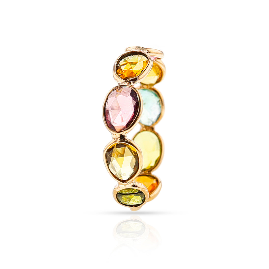 14K Yellow Gold 2.45ctw Band Style Tourmalines Ring