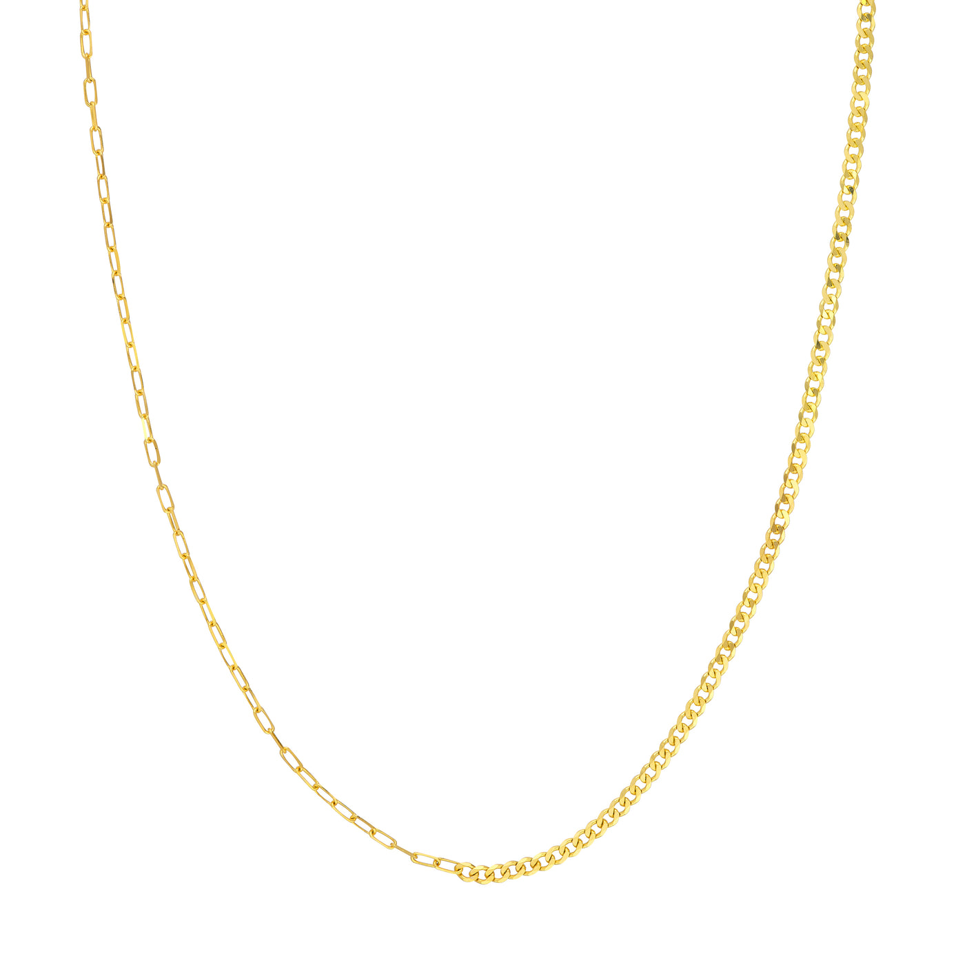 14K Yellow Gold 1.95mm 20" Polished Paper Clip Chain