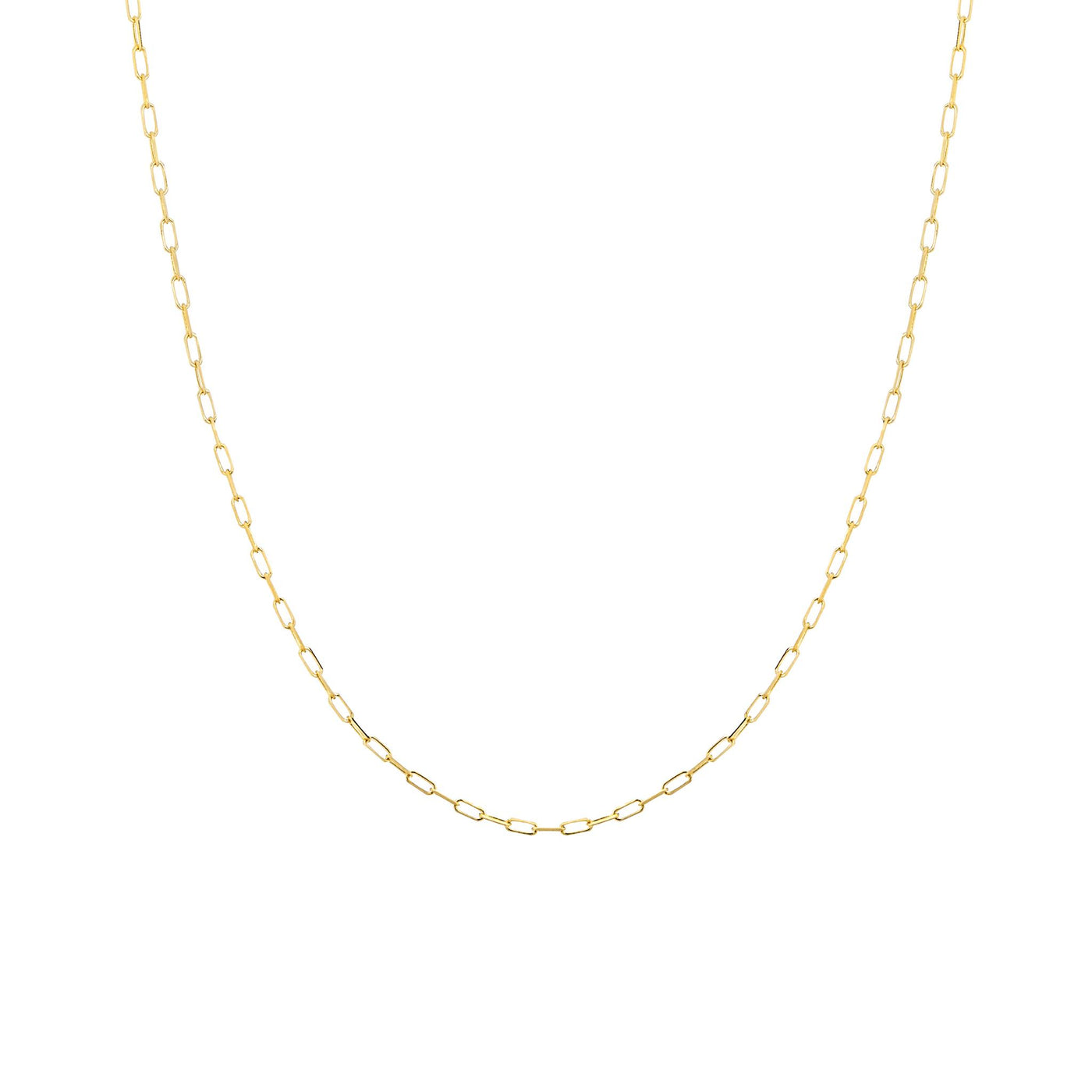 14K Yellow Gold 1.95mm 18" Paper Clip Chain