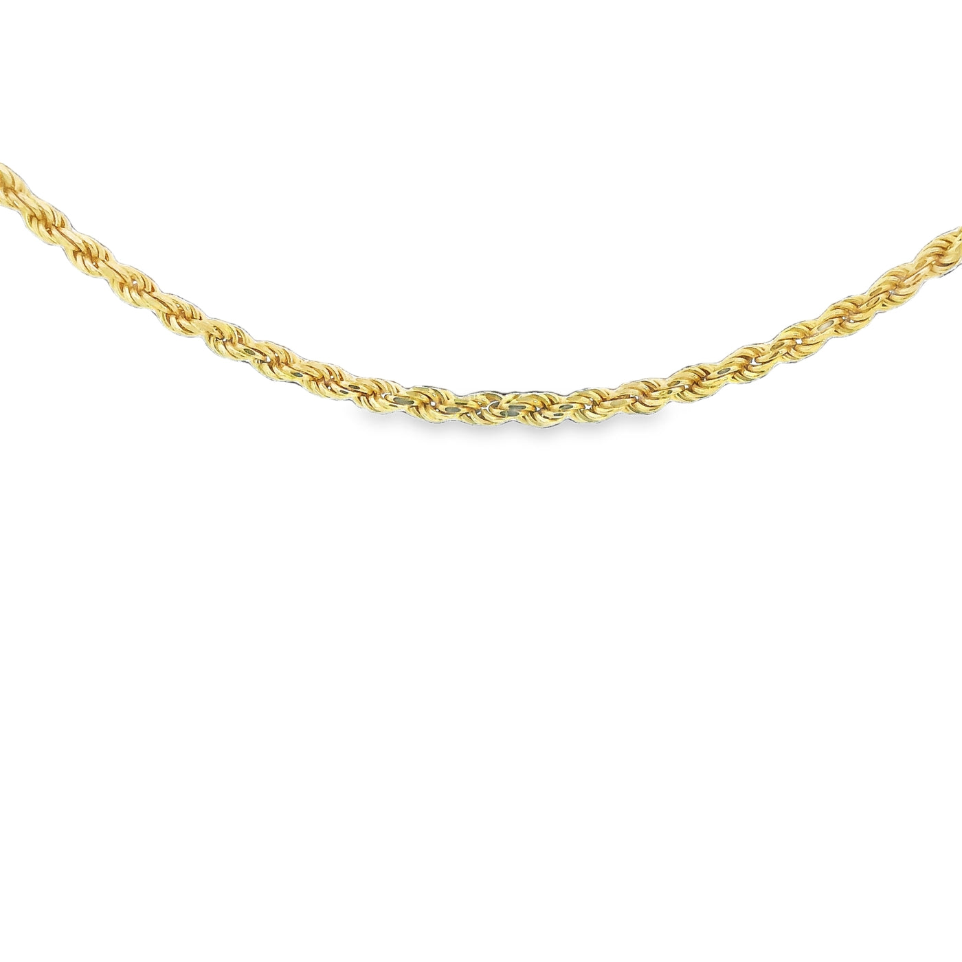 Estate 18K Yellow Gold 2mm 18" Rope Chain