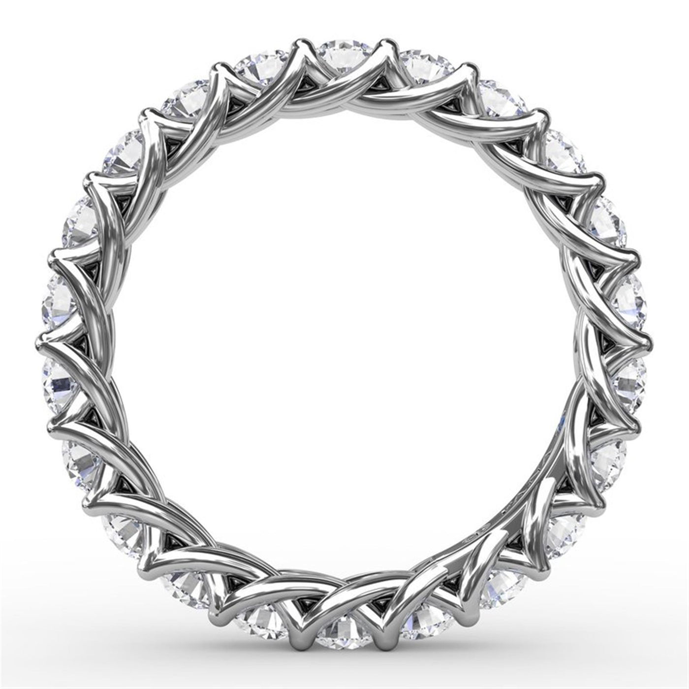 14K White Gold 1.98ctw Diamond Eternity Band 
Featuring a Polished Finish