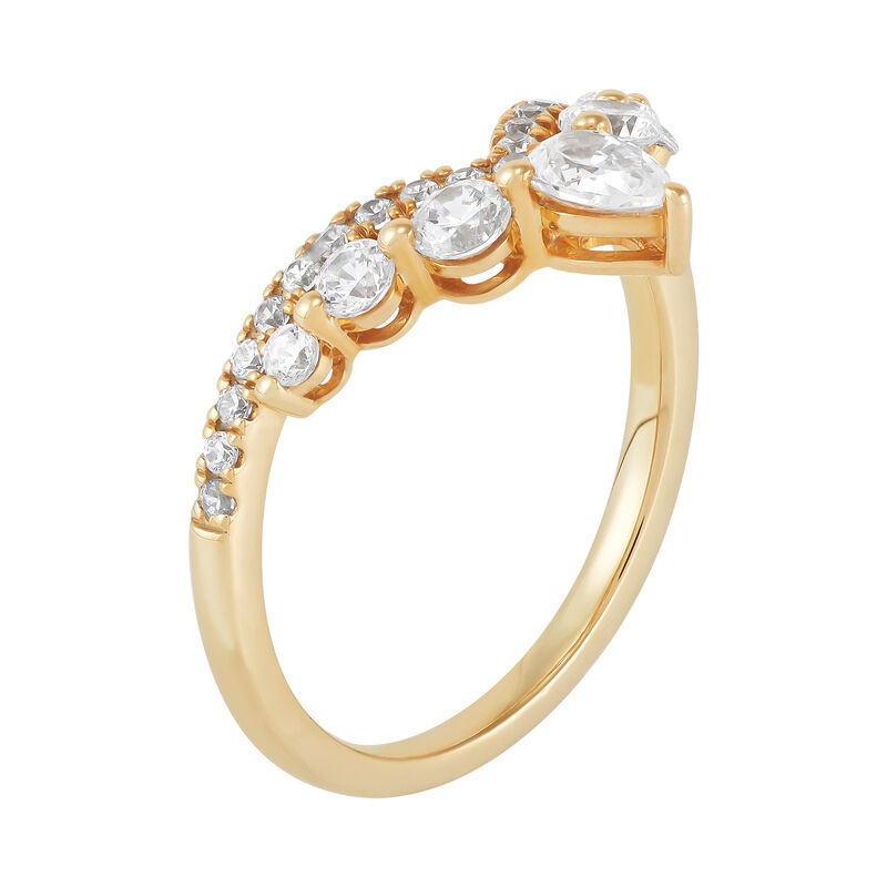 Armadani 14K Yellow Gold 0.75ctw Lab Grown Chevron Diamond Band