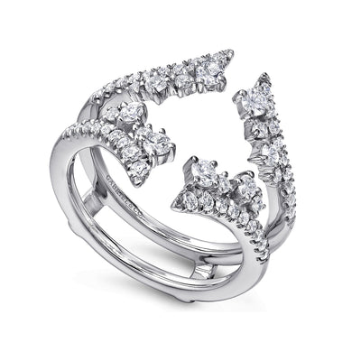 Gabriel 14K White Gold 0.75ctw Diamond Ring Guard