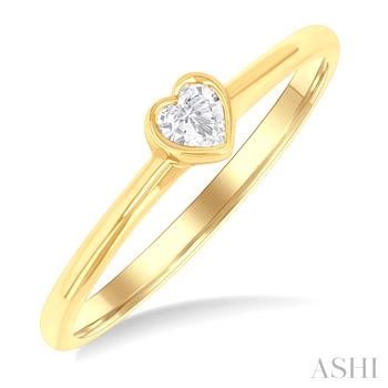 10K Yellow Gold 0.15ctw Bezel Promise Ring