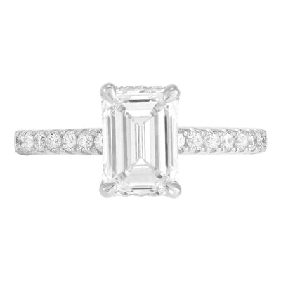 Armadani 14K White Gold 3.38ctw 4 Prong Lab Grown Diamond Engagement Ring