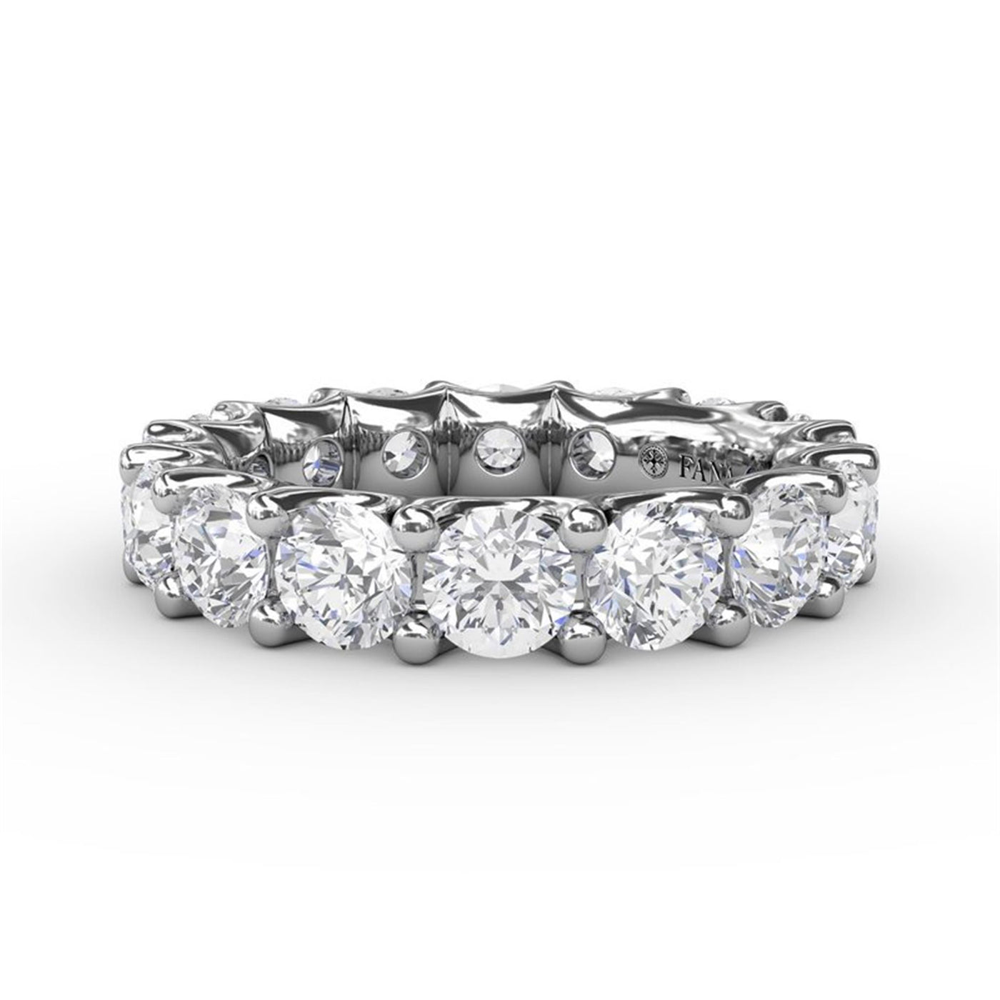 14K White Gold 3.60ctw Diamond Eternity Band 
Featuring a Polished Finish
